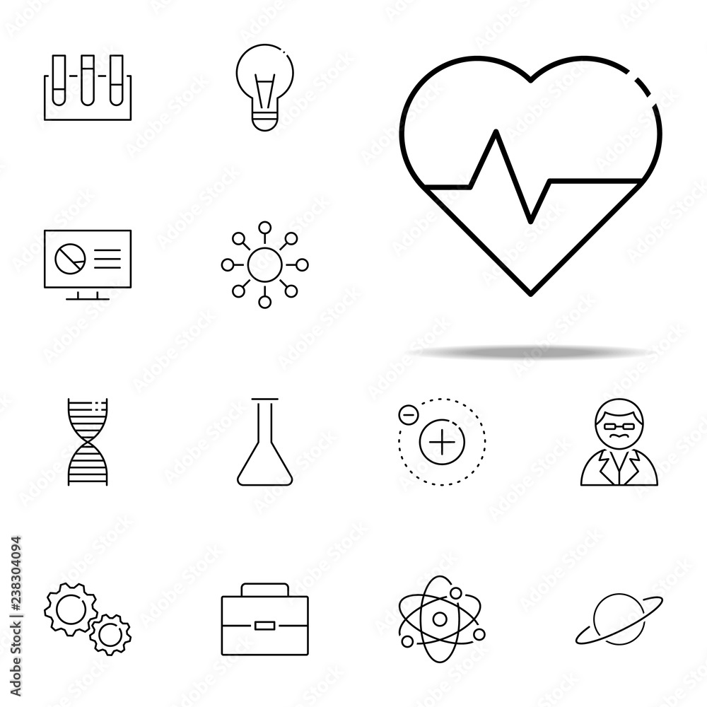 Poster pulse icon. scientifics study icons universal set for web and mobile