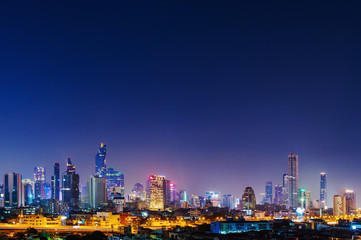 building with sky at night in Bangkok, Thailand