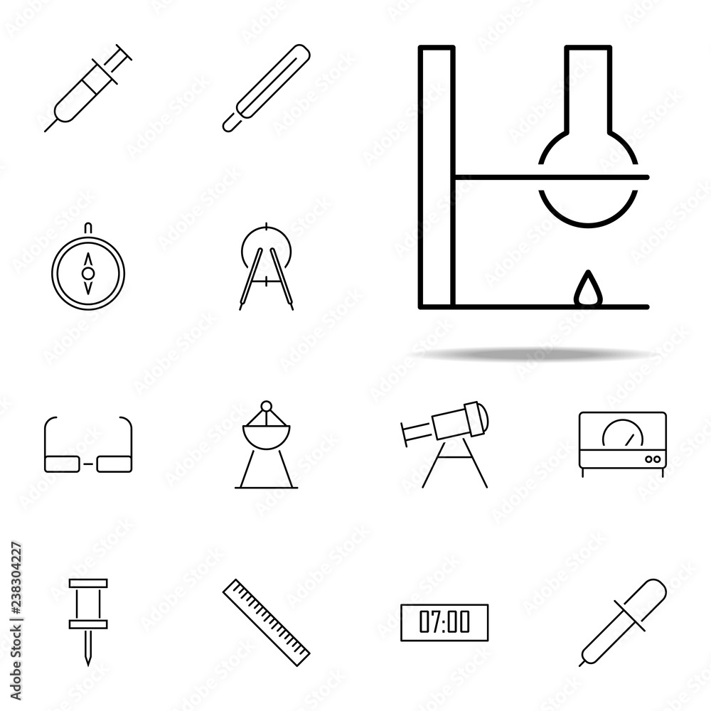 Aufkleber flask icon. scientifics study icons universal set for web and mobile