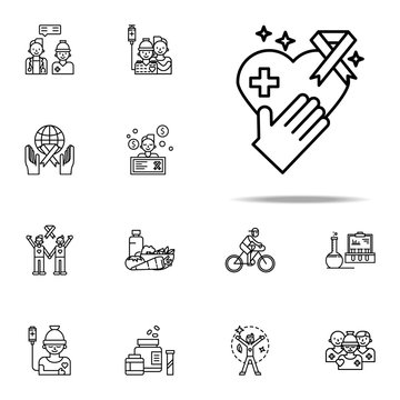 protection from cancer icon. Cancer day icons universal set for web and mobile