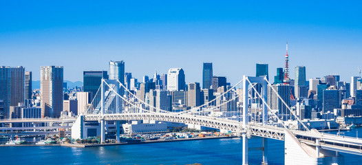 東京　レインボーブリッジとベイエリア