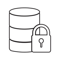 data protection icon. Element of cyber security for mobile concept and web apps icon. Thin line icon for website design and development, app development