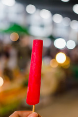 Thai ice-cream on hand