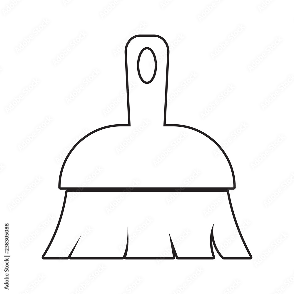 Poster broom icon. element of cyber security for mobile concept and web apps icon. thin line icon for websi