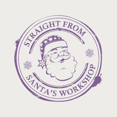 Christmas print with a pattern of Santa Claus with blots, design element.