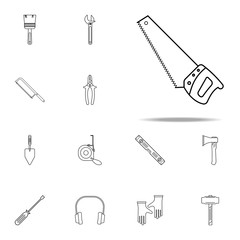 saw icon. Home repair tool icons universal set for web and mobile
