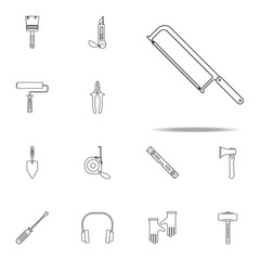 hacksaw icon. Home repair tool icons universal set for web and mobile
