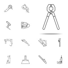Obraz premium nippers icon. Home repair tool icons universal set for web and mobile
