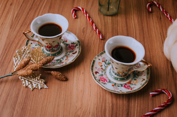 Christmas Home Decoration, Gifts, Mug of Coffee, Christmas Lights, Social Media Pics