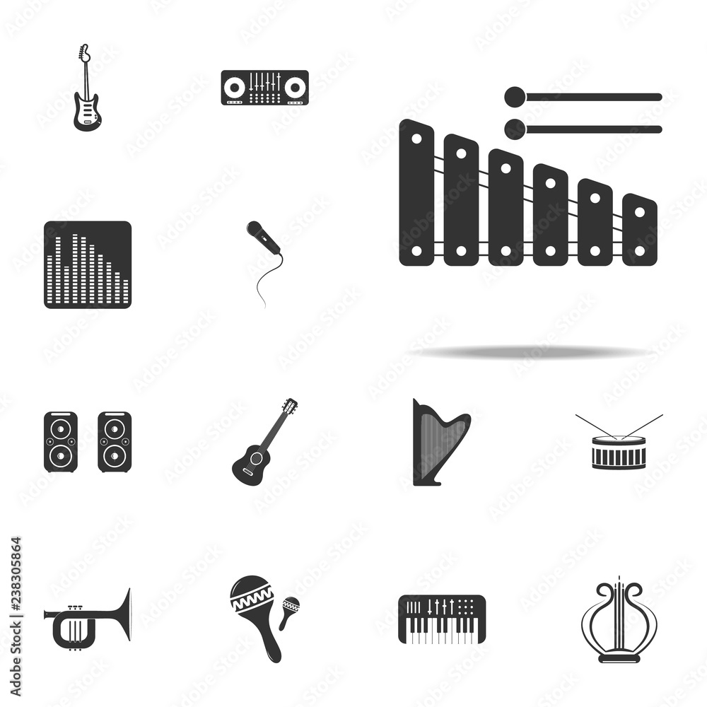Aufkleber marimba icon. music instruments icons universal set for web and mobile