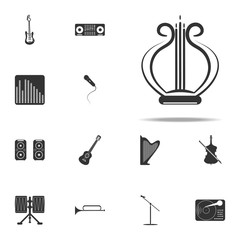 lyre icon. Music Instruments icons universal set for web and mobile