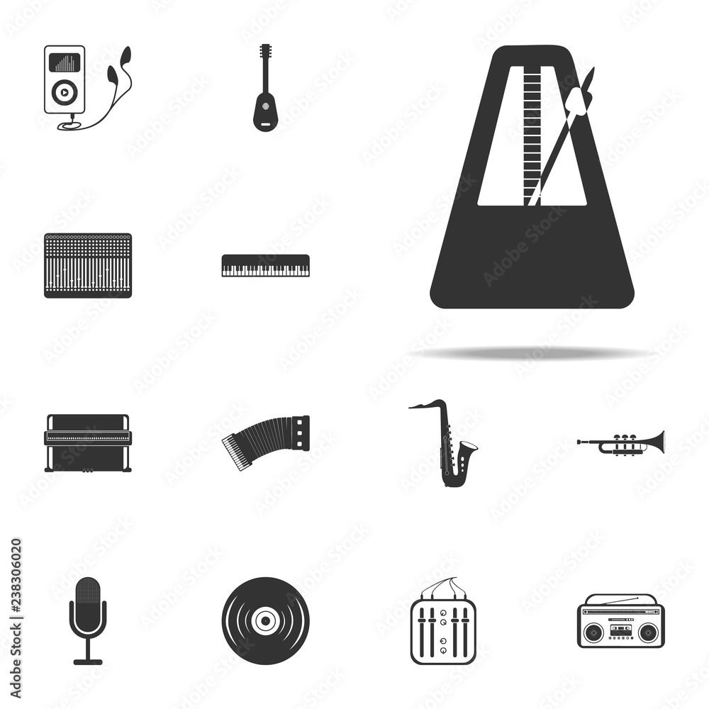 Poster pendulum icon. music instruments icons universal set for web and mobile