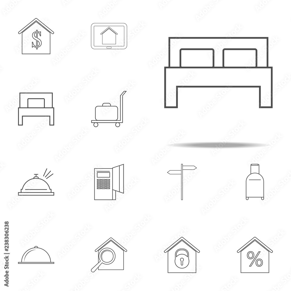 Aufkleber bed icon. web icons universal set for web and mobile