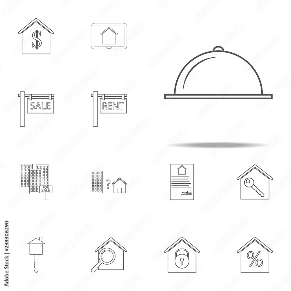 Poster serving tray icon. web icons universal set for web and mobile