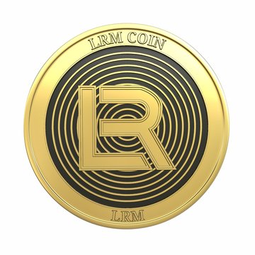 Golden LRM Coin (LRM) cryptocurrency coin.