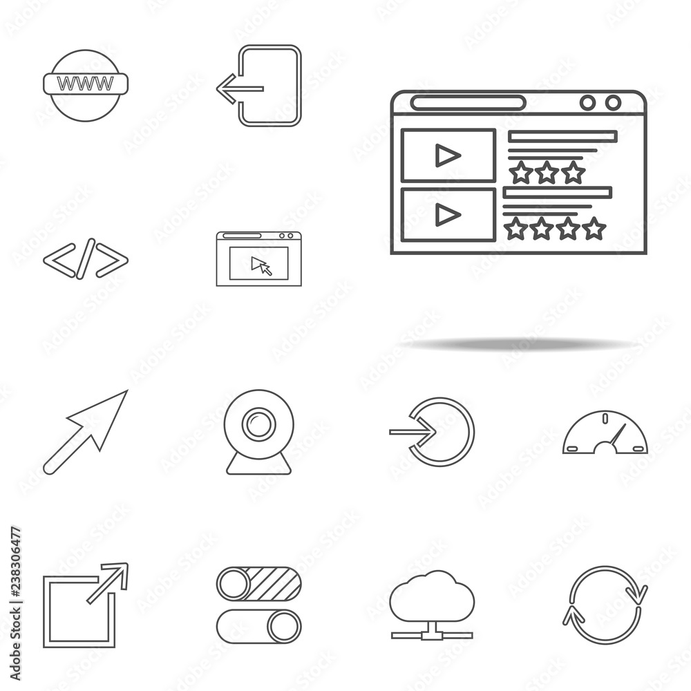 Poster multimedia icon. web icons universal set for web and mobile