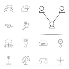 communication of staff icon. web icons universal set for web and mobile