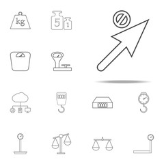 cursor under prohibition icon. web icons universal set for web and mobile