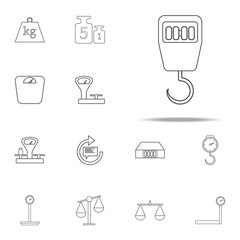electronic scales with hook icon. web icons universal set for web and mobile