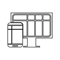 responsive design icon. Element of cyber security for mobile concept and web apps icon. Thin line icon for website design and development, app development