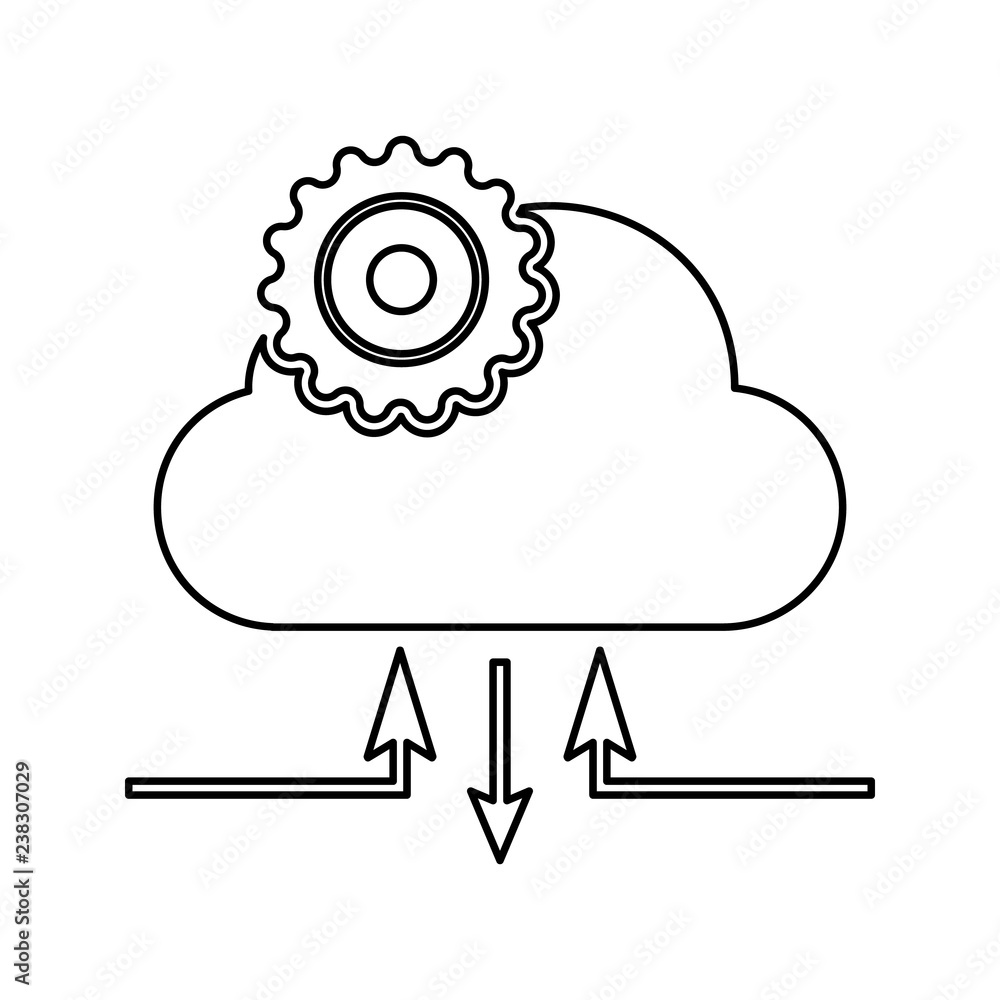 Poster cloud management icon. element of cyber security for mobile concept and web apps icon. thin line ico