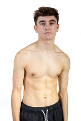 Fototapeta premium Fit shirtless young adult
