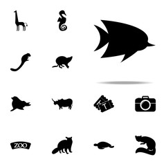 fish silhouette icon. zoo icons universal set for web and mobile