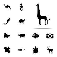 silhouette of a giraffe icon. zoo icons universal set for web and mobile