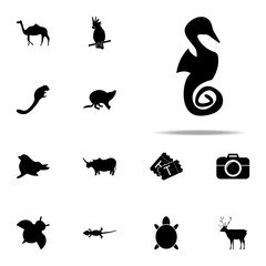 silhouette of seahorses icon. zoo icons universal set for web and mobile