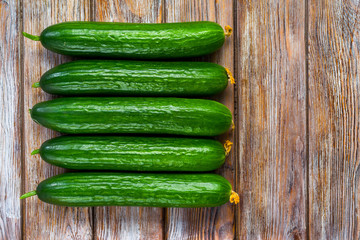 green cucumbers for salad