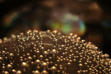 Macro photography of crystal ball in mineral water