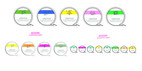 circle arrow infographic template element design vector