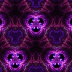 Abstract cosmic background for creative graphic design products decoration. Fashion backdrop pattern. Magic wallpaper. Purple and violet deep colors. Digital watercolor and oil painting. Mystery glow.