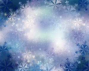 background of snow crystals