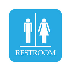 Restroom Symbol, Toilet sign, Isolated, vector illustration