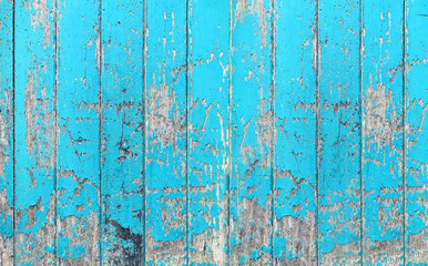 Vintage wood board blue color painted wood wall as background or texture, Natural pattern. Blank copy space.