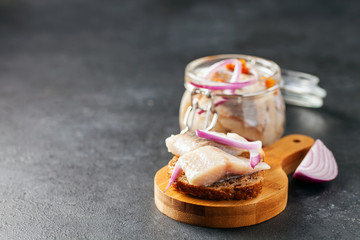 Smorrebrod and Marinated herring