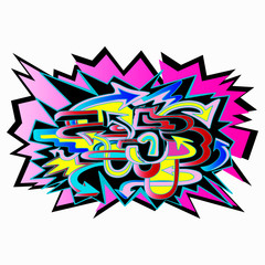Graffiti arrows designs colored background quality illustration.