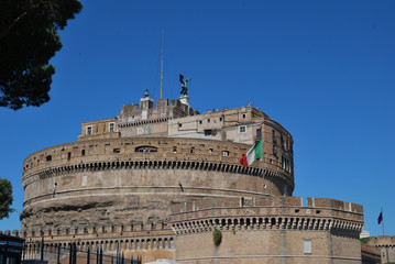 Fototapeta na wymiar Holy Angel Castle (Castel Sant'Angelo) in Rome, Italy.