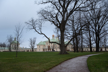 Oranienbaum park view with Grand Menshikov Palace Oranienbaum (Lomonosov) town, suburban of Saint Petersburg.
