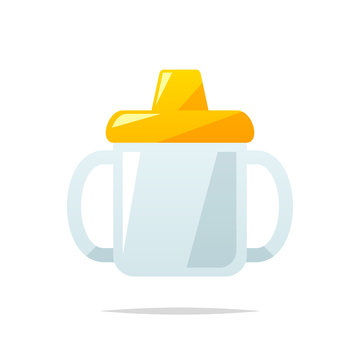 Baby sippy cup vector isolated