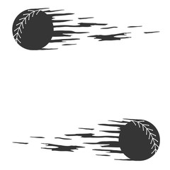 Modern style baseball vector background with two softballs in motion.