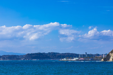 (神奈川県ｰ風景)葉山から見る静岡方面の風景５