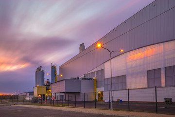 Fototapeta na wymiar building of a modern waste incineration plant, an environment-friendly incinerator,Szczecin,Poland