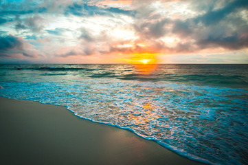 Colorful dawn over the sea