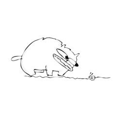 Cat Cartoon with White Backgorund