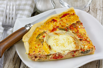 part de tarte au chèvre