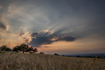 Sonnenuntergang im Spätsommer