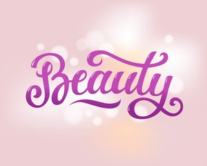 Beauty hand drawn text