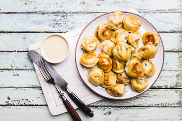 Delicious fried dumplings